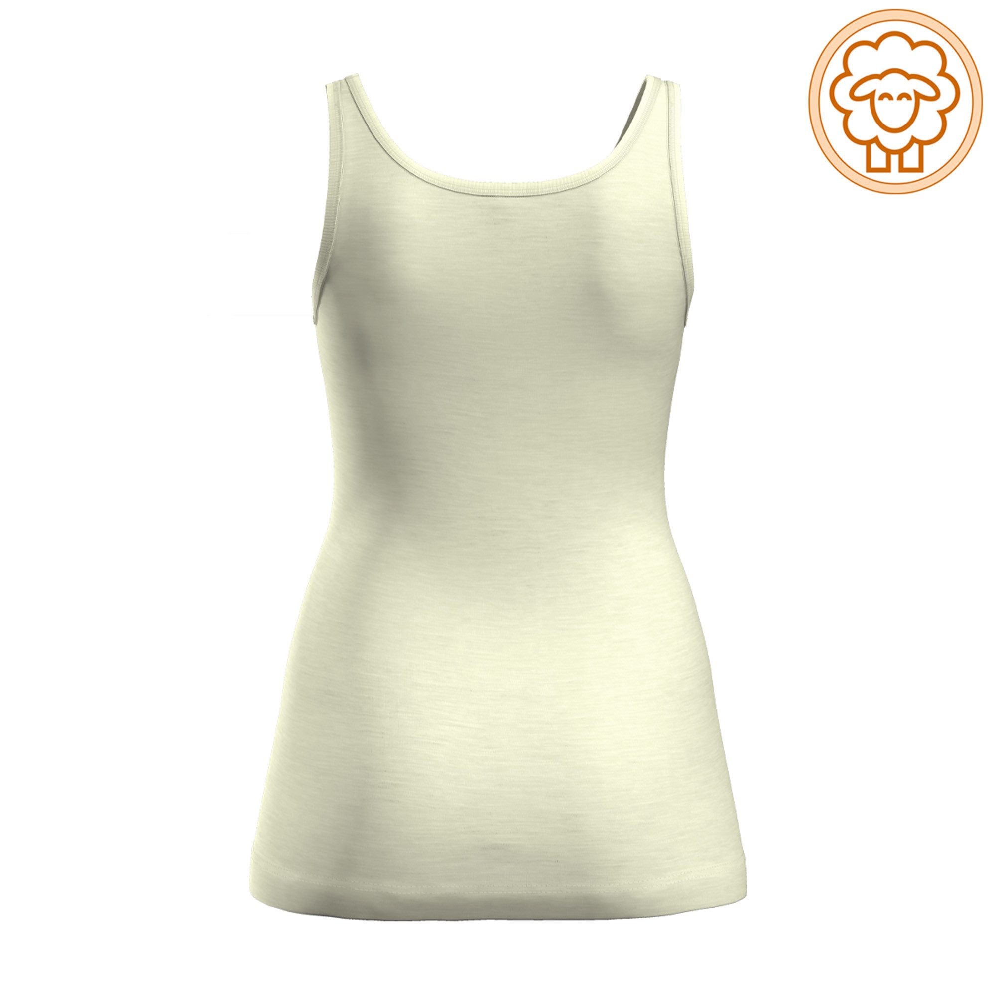 HERMKO Achseltop 40310 Merinowolle/Tencel ärmelloses Shirt hergestellt in EU