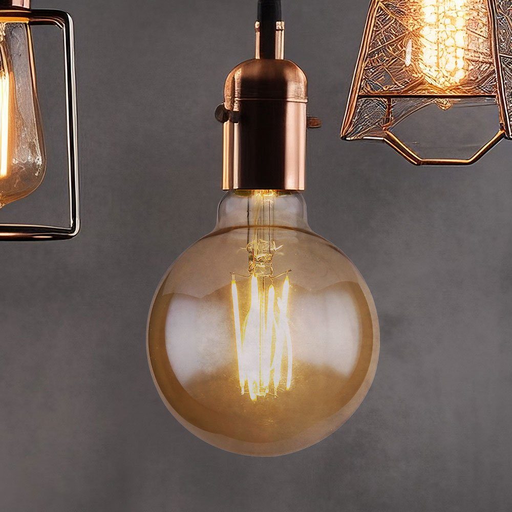 LED Retro LED-Leuchtmittel, Filament Edison Leuchtmittel E27 LED amber Glühbirne Globo