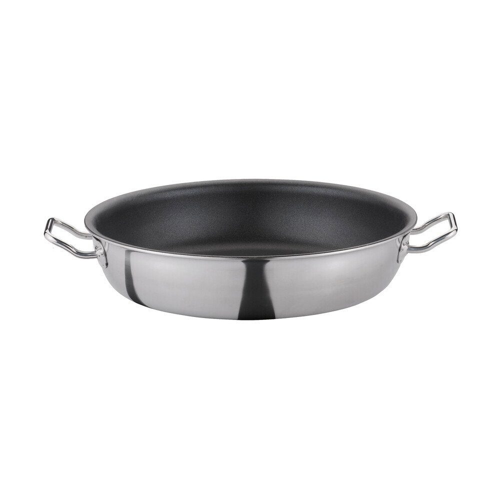 Spring Servierpfanne Servierpfanne XL 32cm hoch Vulcano Classic, Edelstahl mit Aluminiumkern (5-lagig), nicht spülmaschinengeeignet