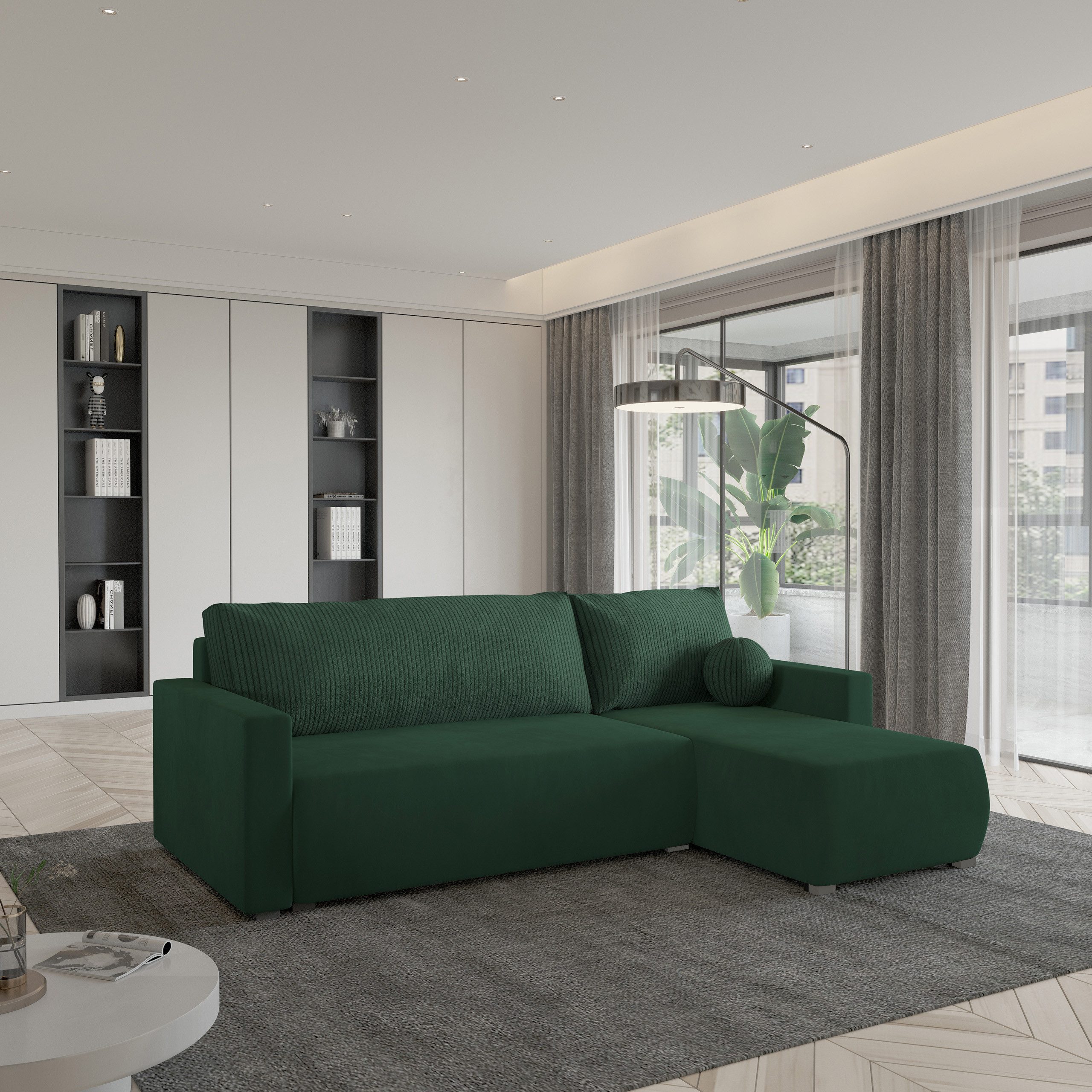 Masseno Ecksofa SORGE mit Schlaffunktion L-Form, Sofa mit Bettkasten