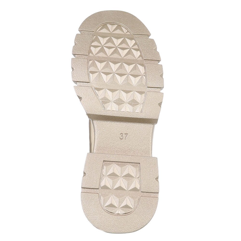 Ital-Design Moderne Damen Loafer mit Schnalle und robuster Sohle Slipper (89542410) Blockabsatz Mokassins in Gold