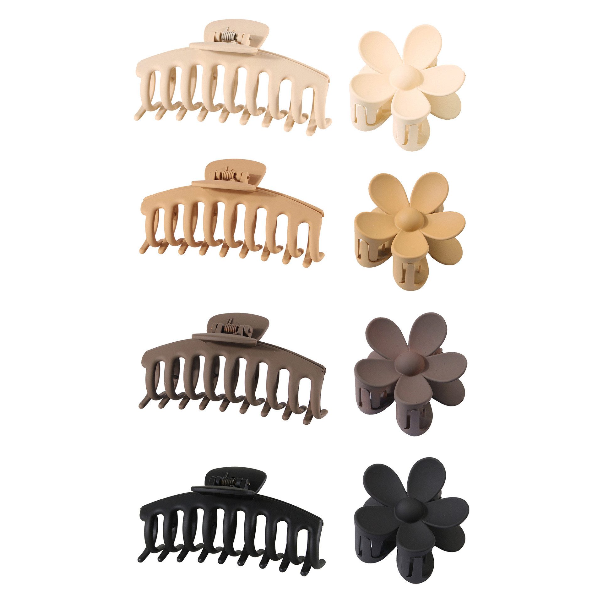 ZEUOPQ Haarspange Damen-Haarspangen-Set 8 pcs 2 Stile 4 Farben modisch rutschfest matt, Frauen und Mädchen für dickes und dünnes Haar Retro Classic Power Hold