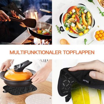 milcea Backeinsatz MILcea Ofenhandschuhe 4er Set - Hitzebeständig, exklusiv auf Otto.de!, Erweiterter Schutz: Extra lang für maximalen Hand- und Unterarmschutz.