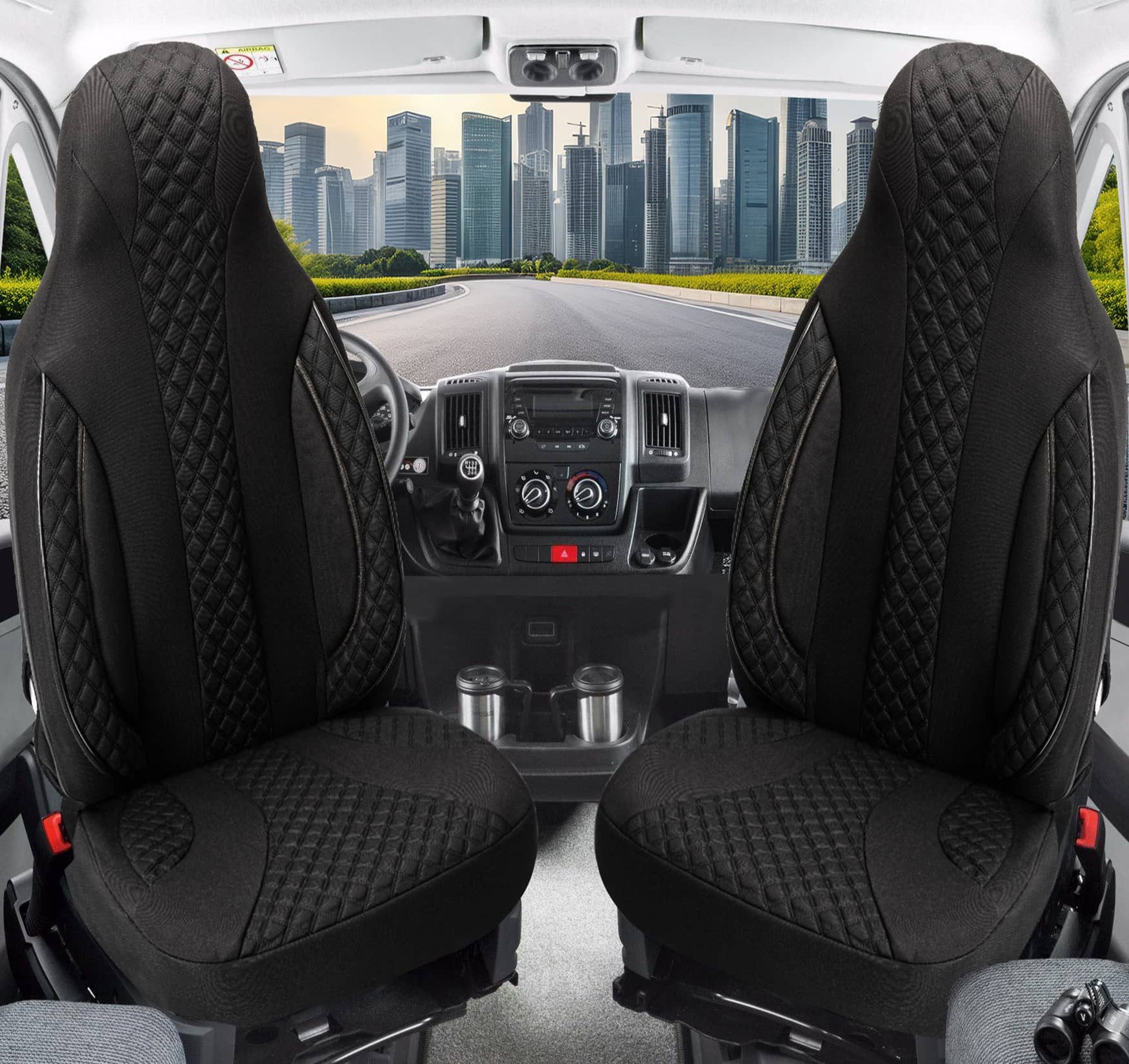 BREMER SITZBEZÜGE Autositzbezug für BMW X6 G06 Bj ab 2019 (PL404), Set, Schonbezüge Sitzbezüge Fahrer und Beifahrer, in Schwarz
