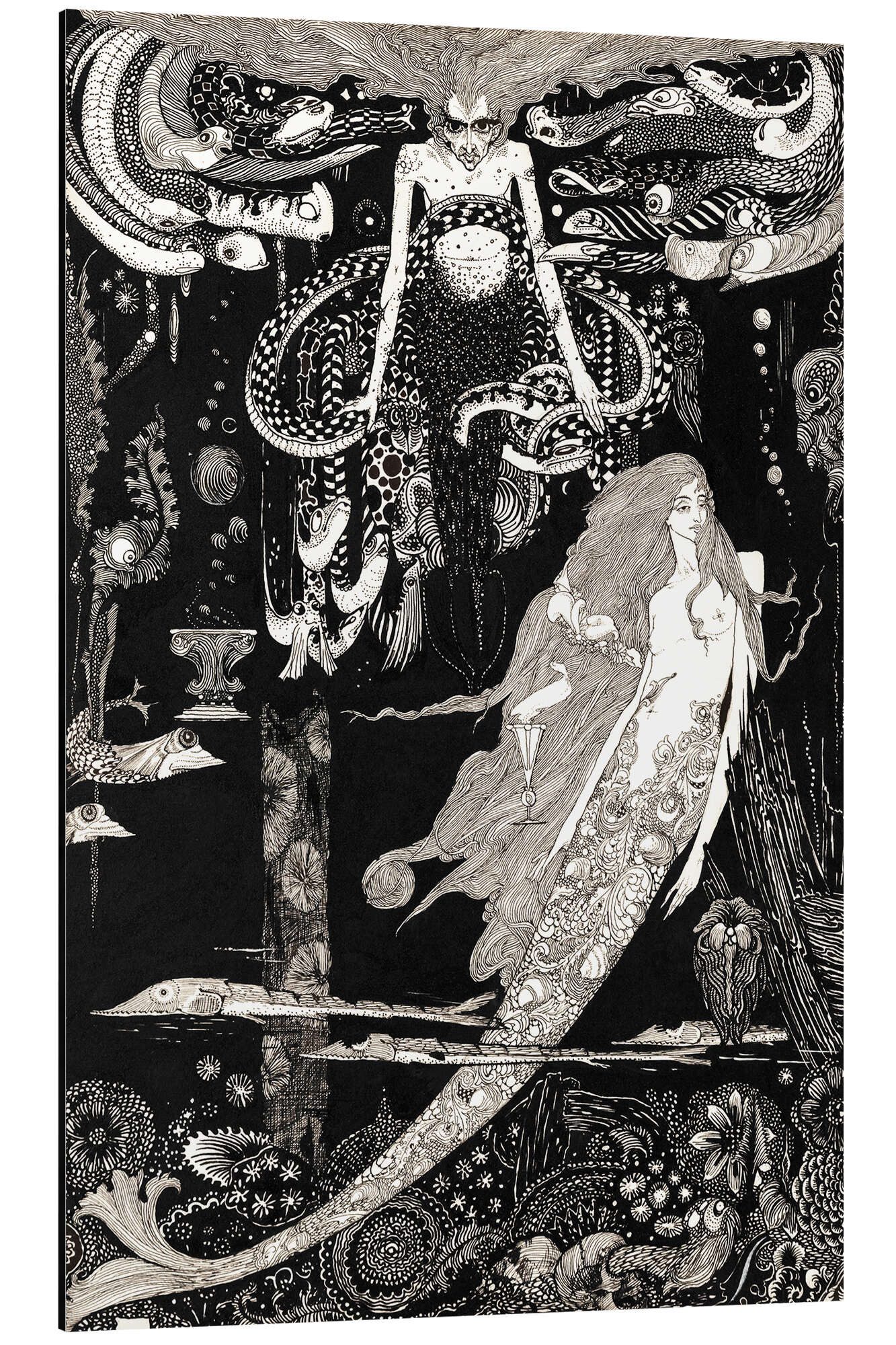 Posterlounge Wandbild Die kleine Meerjungfrau, Harry Clarke, erhältlich als Poster, Leinwandbild, Wandsticker oder Acrylglasbild