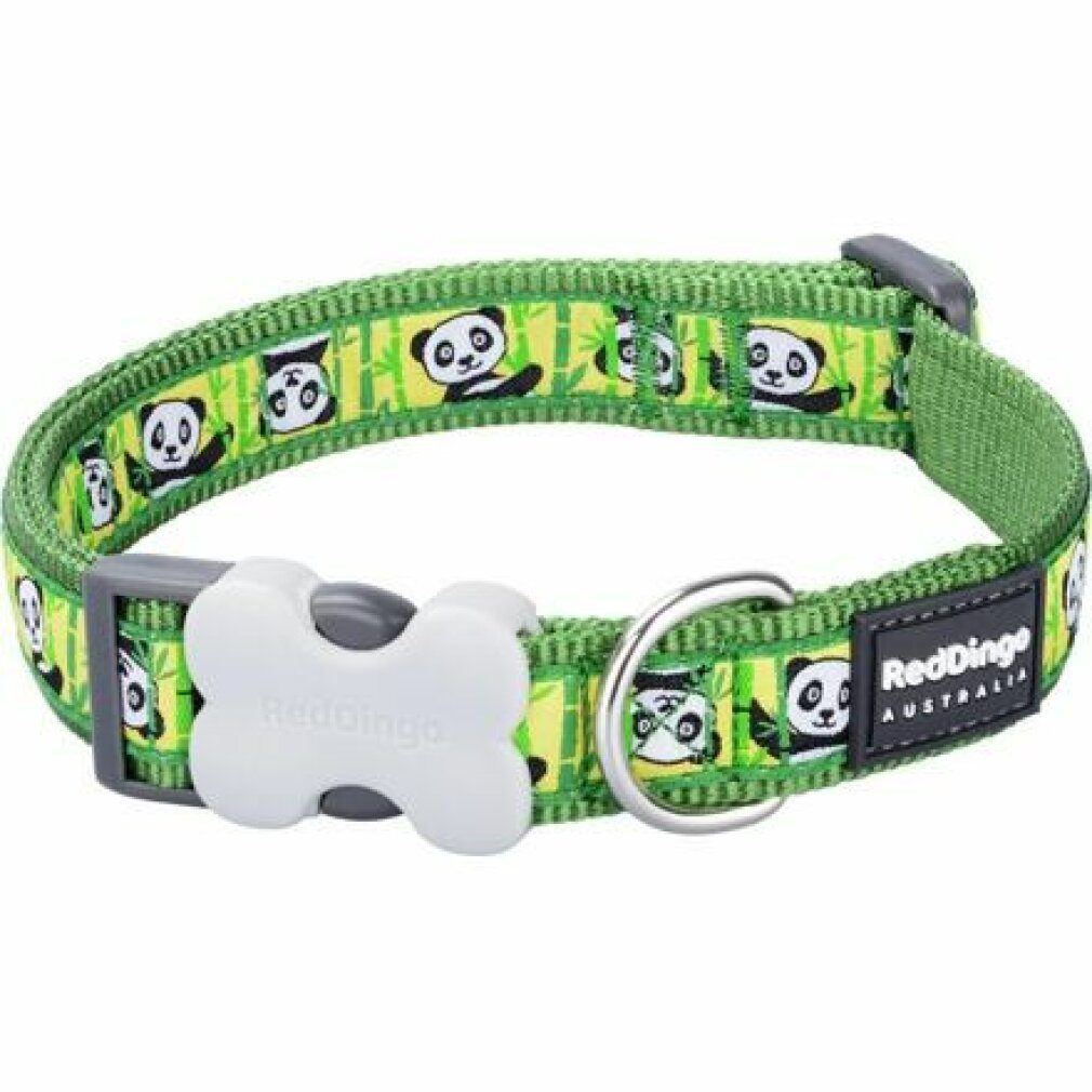 Red Dingo Hunde-Halsband Halsband RD 25 mm x 41-63 cm - Panda Grün