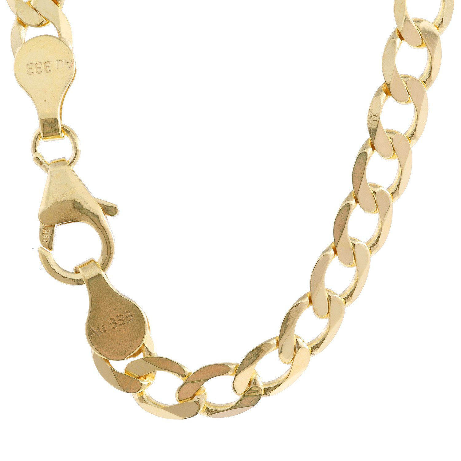 HOPLO Goldarmband Goldkette Panzerkette Länge 21cm - Breite 5,0mm - 333-8 Karat Gold, Made in Germany