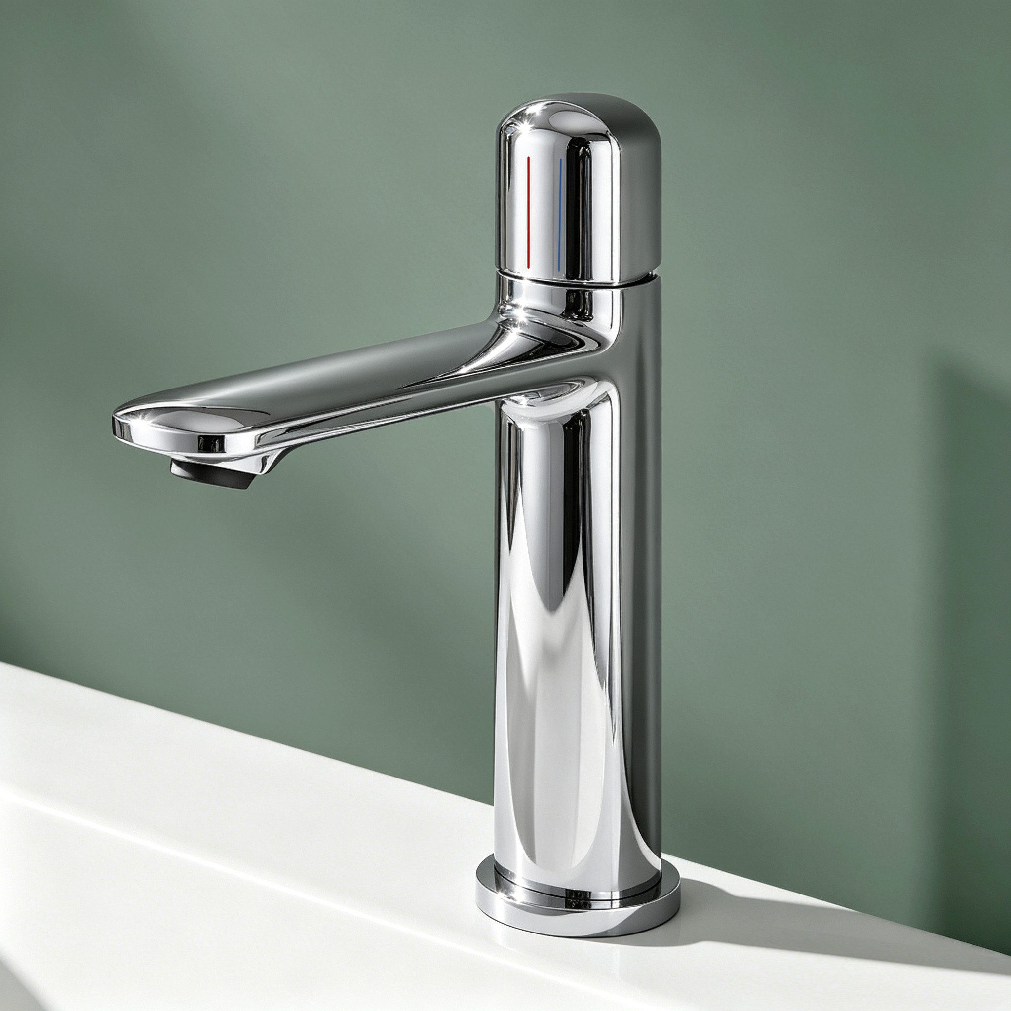 Mai & Mai Waschtischarmatur Armatur Bad Messing-Wasserhahn Einhebelmischer DIN-Anschlüsse WAO-1190 DIN-Anschlüsse