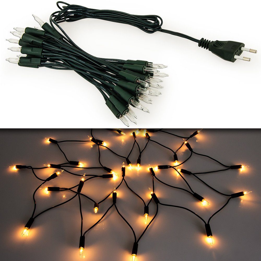 Deuba Lichterkette, 5,4 m lang 40 LED Warmweiß Weihnachtsbaum Tannenbaum Christbaum