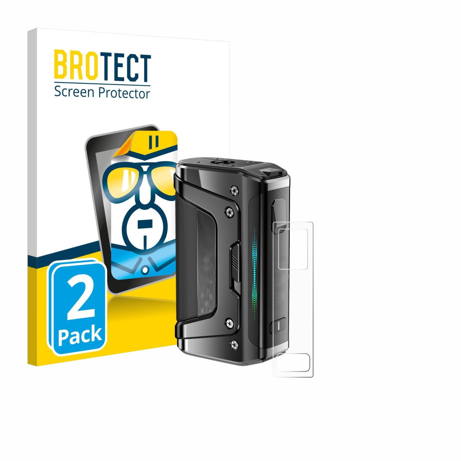 BROTECT Displayschutzfolie Schutzfolie für GeekVape Aegis Legend 5, 2 Stück, Displayschutz Schutz Folie Klar Transparent