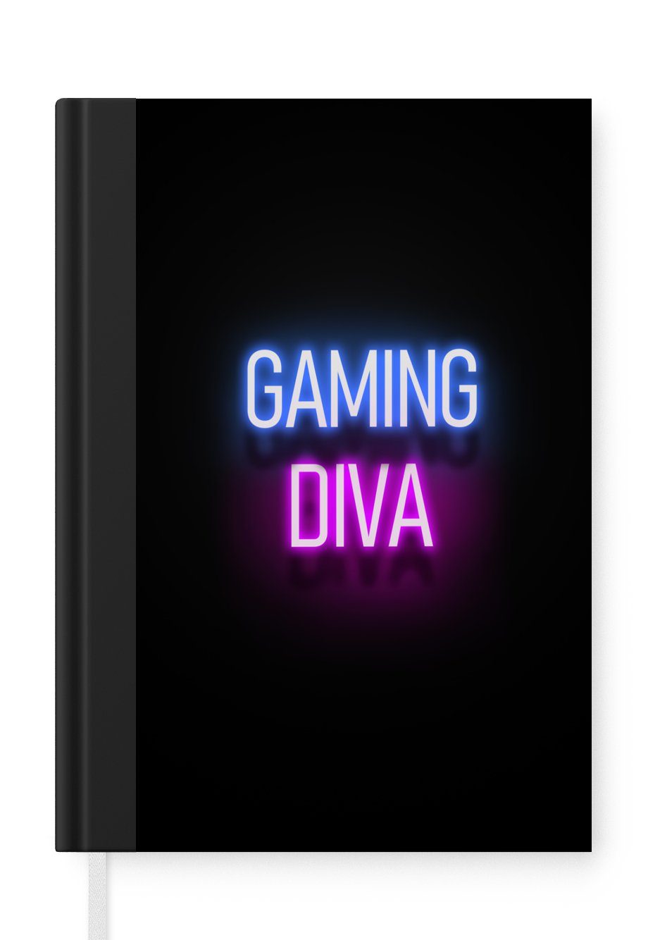 MuchoWow Notizbuch Gaming - Zitate - Neon - Gaming-Diva - Frauen, Journal, Merkzettel, Tagebuch, Notizheft, A5, 98 Seiten, Haushaltsbuch