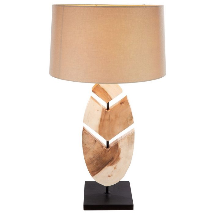 GILDE Tischleuchte GILDE Lampe Wooden Feather - naturfarben - H. 74 5cm x B. 45cm
