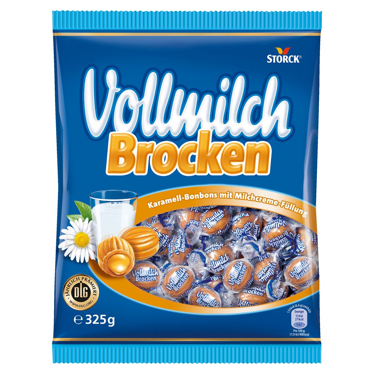 STORCK Süßigkeit, Storck Vollmilch Brocken Karamellbonbons mit Milchcremeüllung 325g