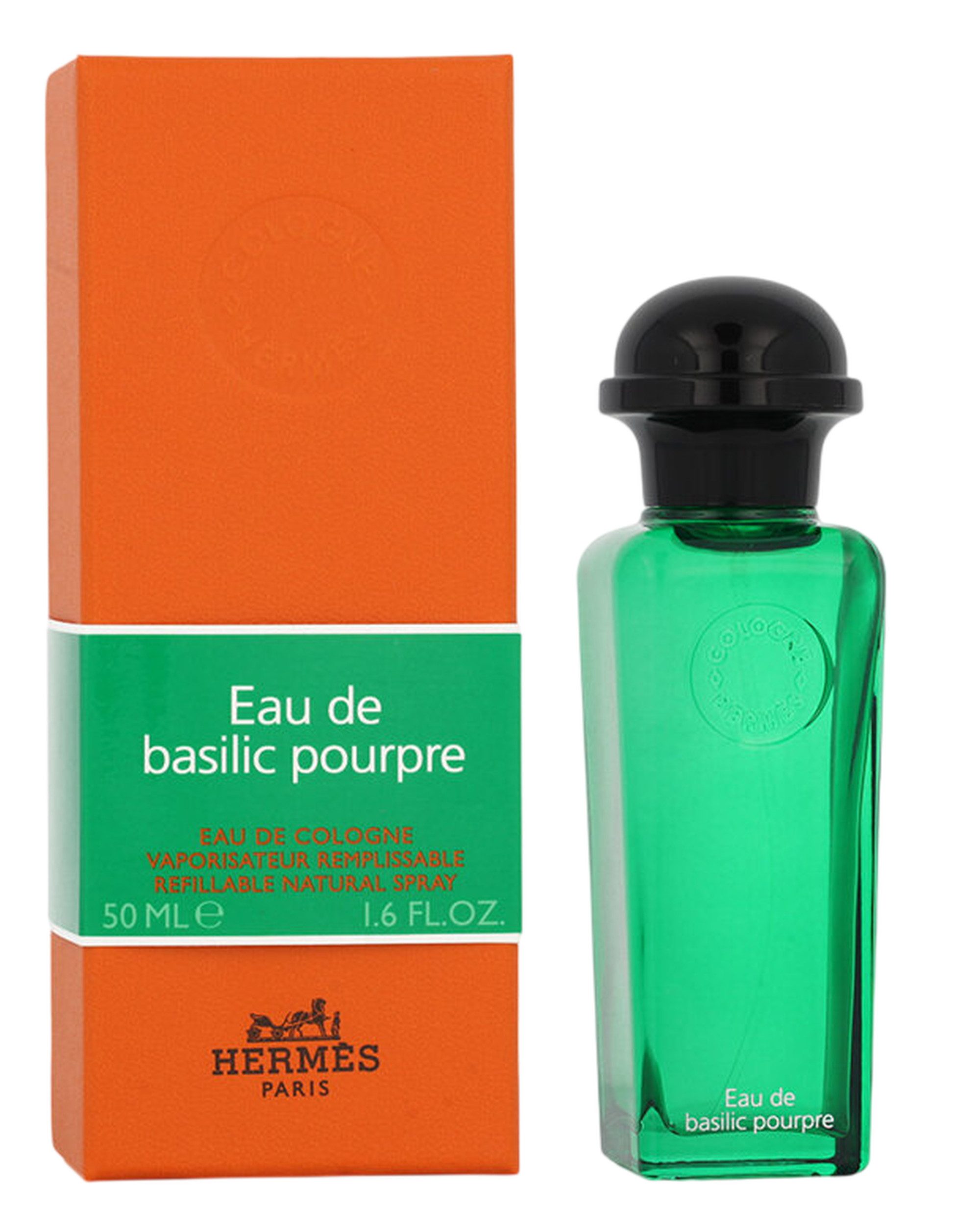 HERMÈS Eau de Cologne Eau de Basilic Pourpre EDC Damen Herren Spray, Frisch-aromatischer Duft mit Basilikum, Bergamotte und Patchouli