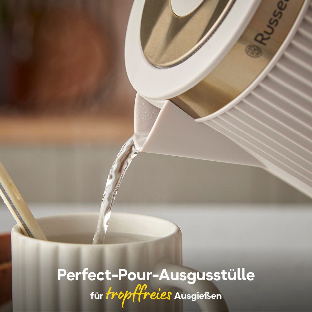 RUSSELL HOBBS Wasserkocher Brontë Stone 26751-70, 1,7 l, 3000 W, matt, Ausgusstülle, Wasserstandsanzeige, herausnehmbarer Kalkfilter
