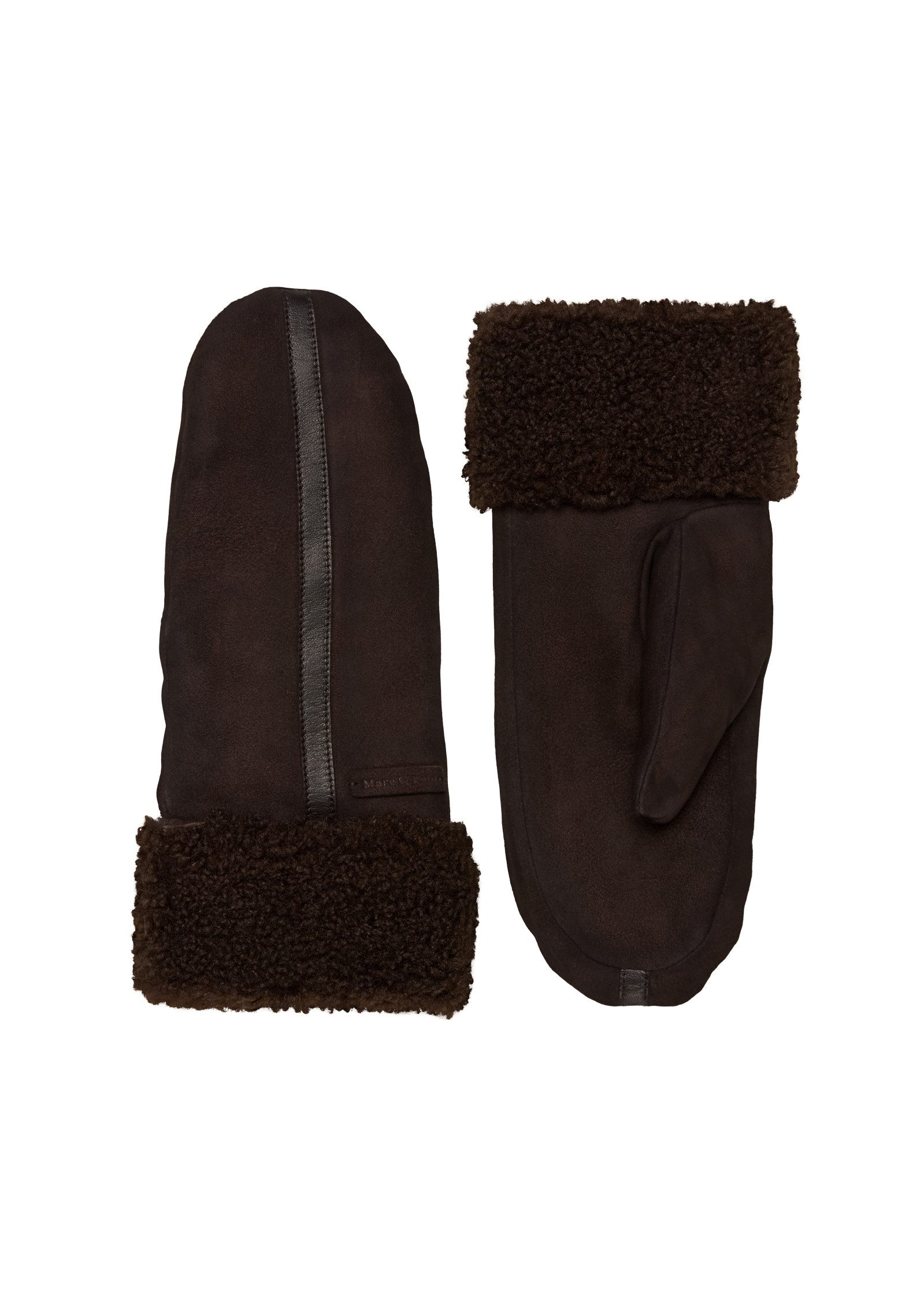Marc O'Polo Fäustlinge mit Fake-Fur-Teddyfutter innen