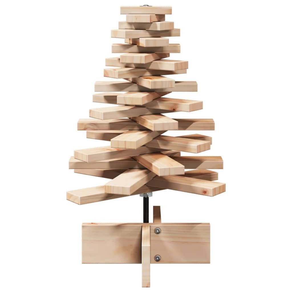 vidaXL Künstlicher Weihnachtsbaum Weihnachtsbaum Holz zum Schmücken 60 cm Massivholz Kiefer