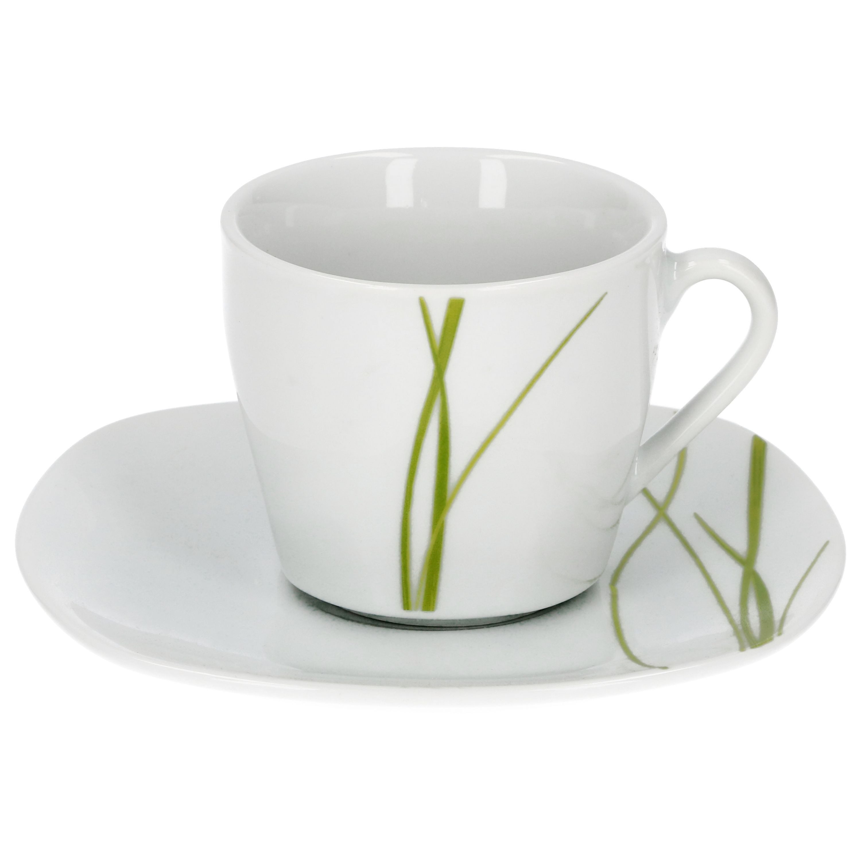 van Well Tasse Espressotasse mit Espressountertasse Bali, Porzellan