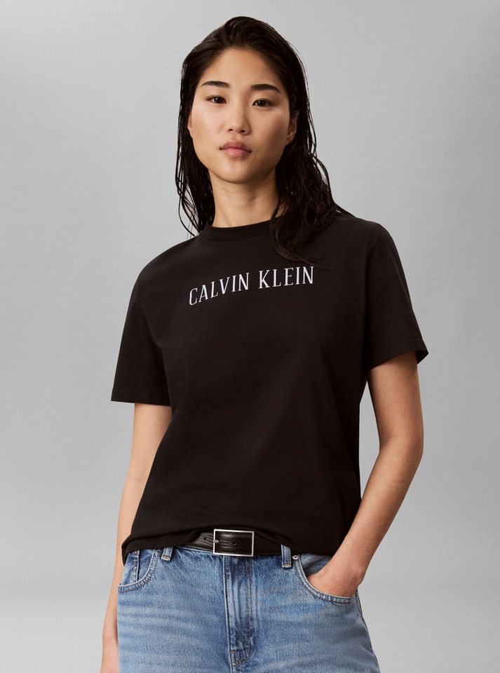 Calvin Klein Jeans T-Shirt Rundhalsausschnitt, Regular Fit, Logoschriftzug