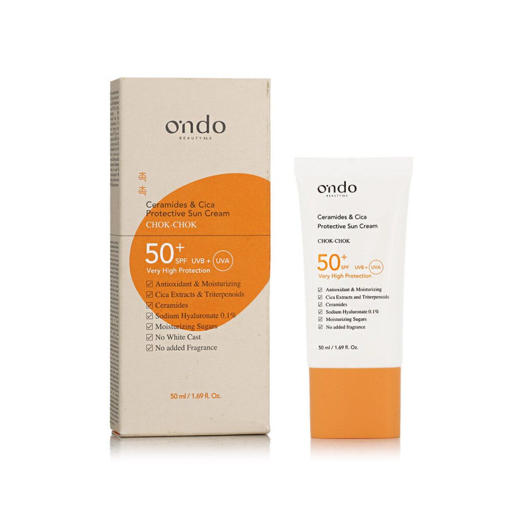 Ondo Beauty Sonnenschutzpflege 36.5 CHOK-CHOK Ceramide & Cica schützende Sonnencreme SPF 50+ 50ml