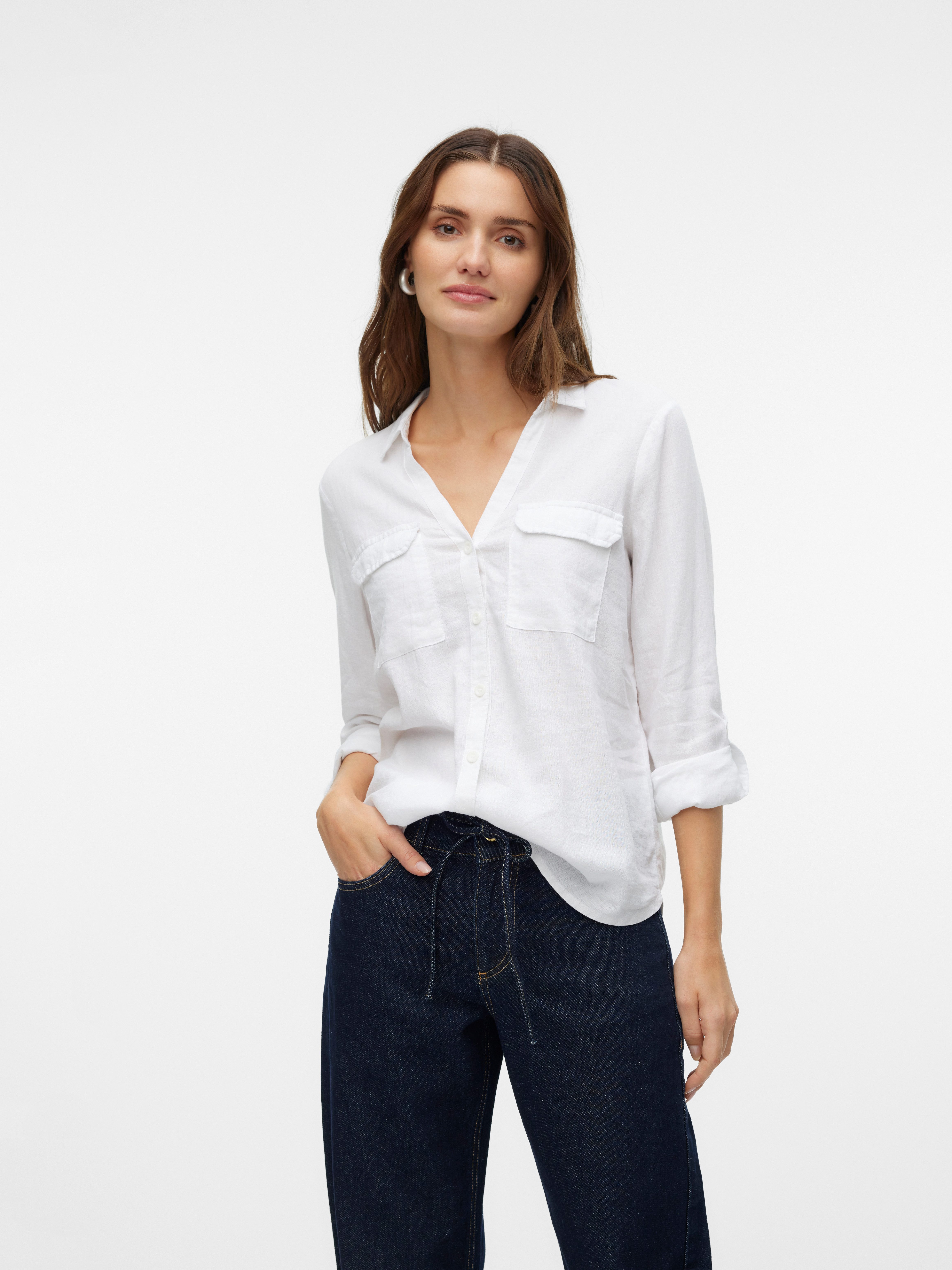 Vero Moda Langarmbluse VMLINN BUMPY LS SHIRT WVN NOOS Viskosemischung, regu günstig online kaufen
