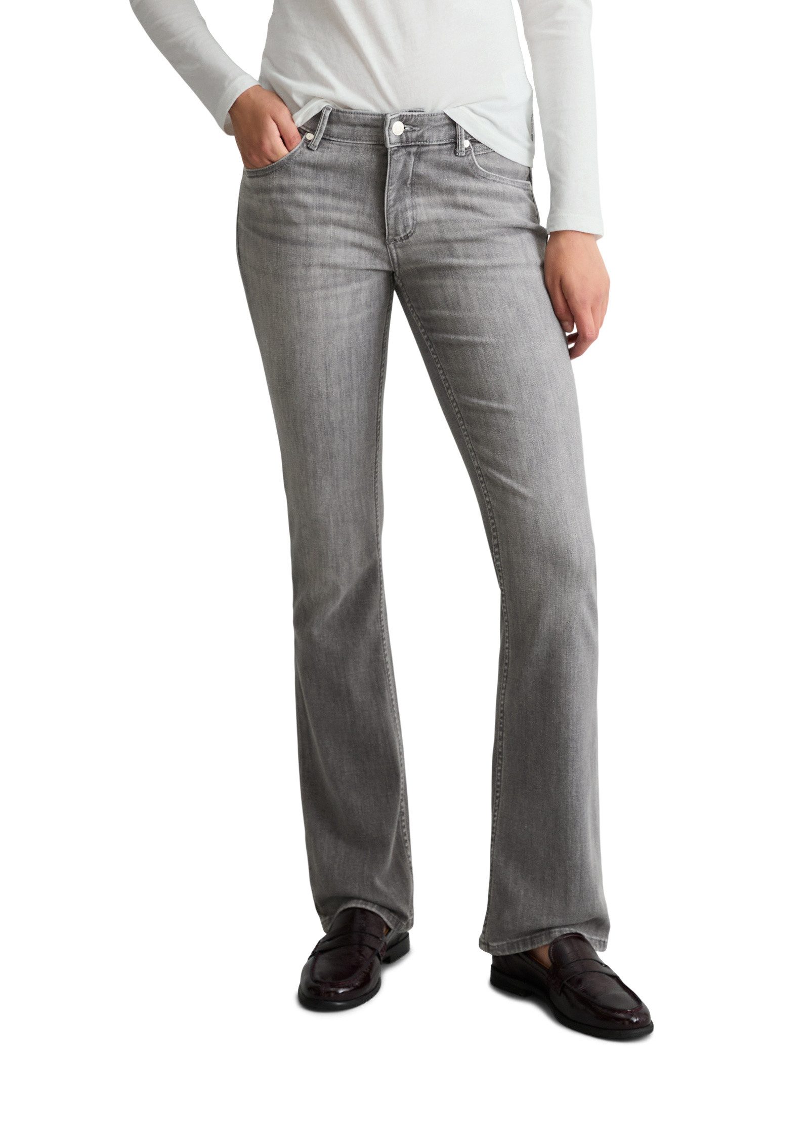 Marc O'Polo DENIM Schlagjeans aus Organic Cotton-Mix