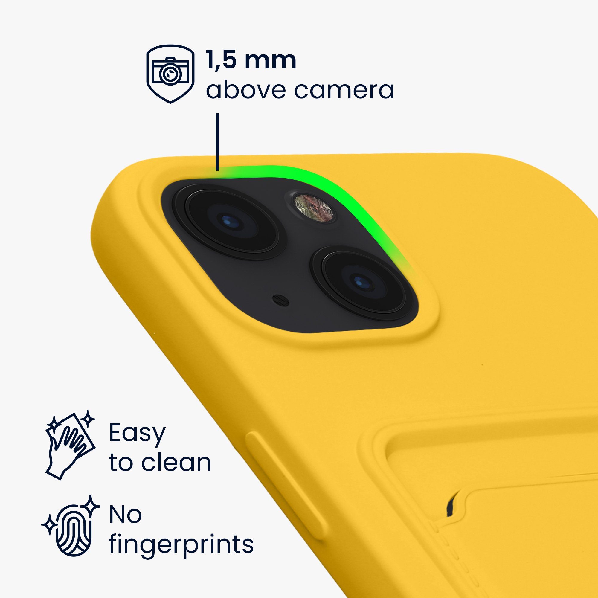kwmobile Handyhülle Hülle für Apple iPhone 13, Handyhülle mit Fach für Karten - Handy Cover Case