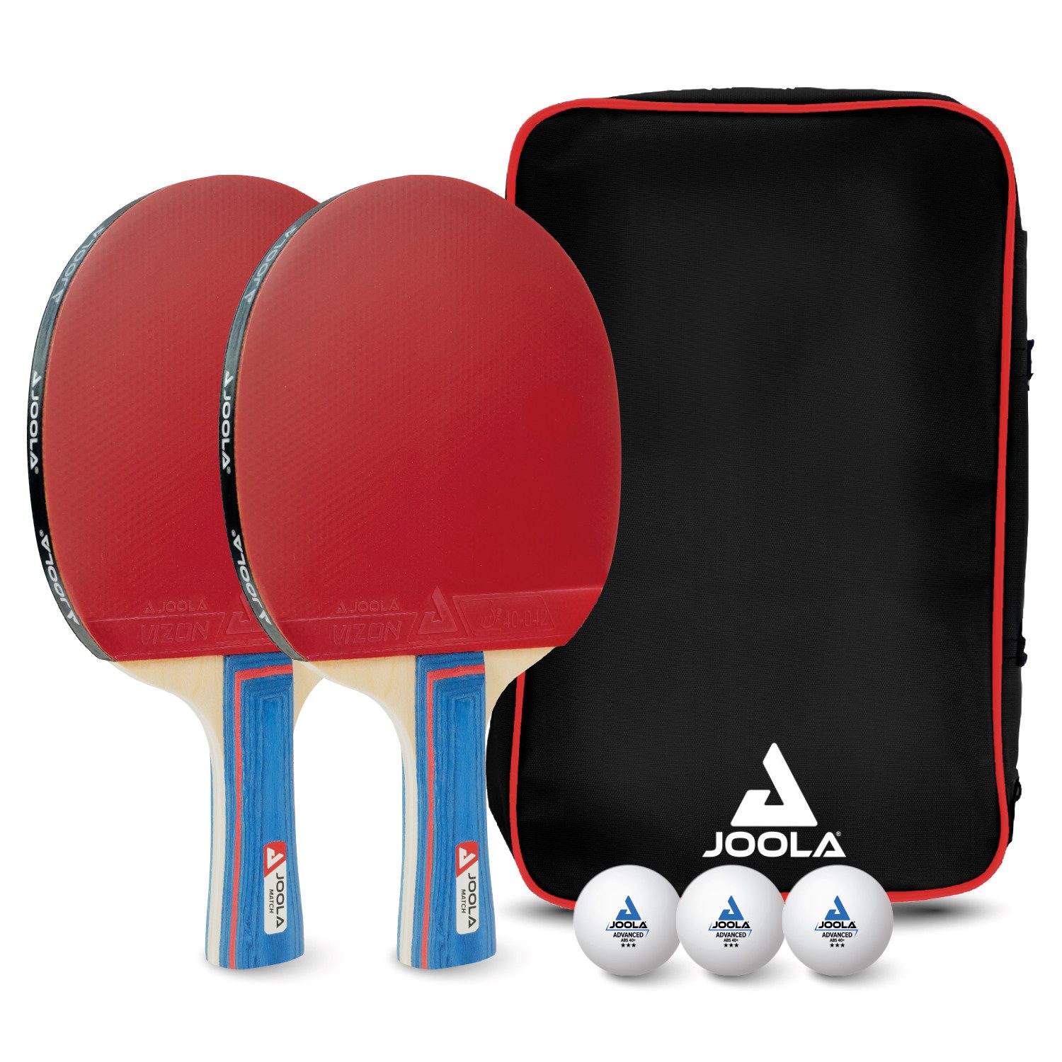 Joola Tischtennisschläger Set "Duo" (6-tlg., mit 2 Schlägern, 3 Bällen und Aufbewahrungstasche) – Bild 5 von 5