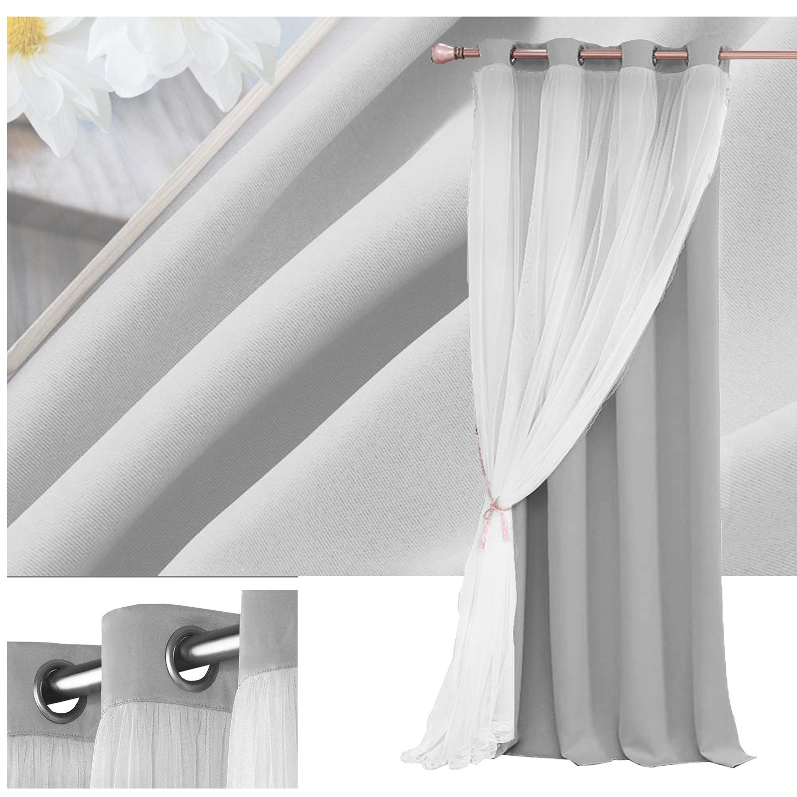 BTTO V&G Vorhang Kinderzimmer Gardinen 2 Paneele Verdunkelungsvorhang Doppe günstig online kaufen