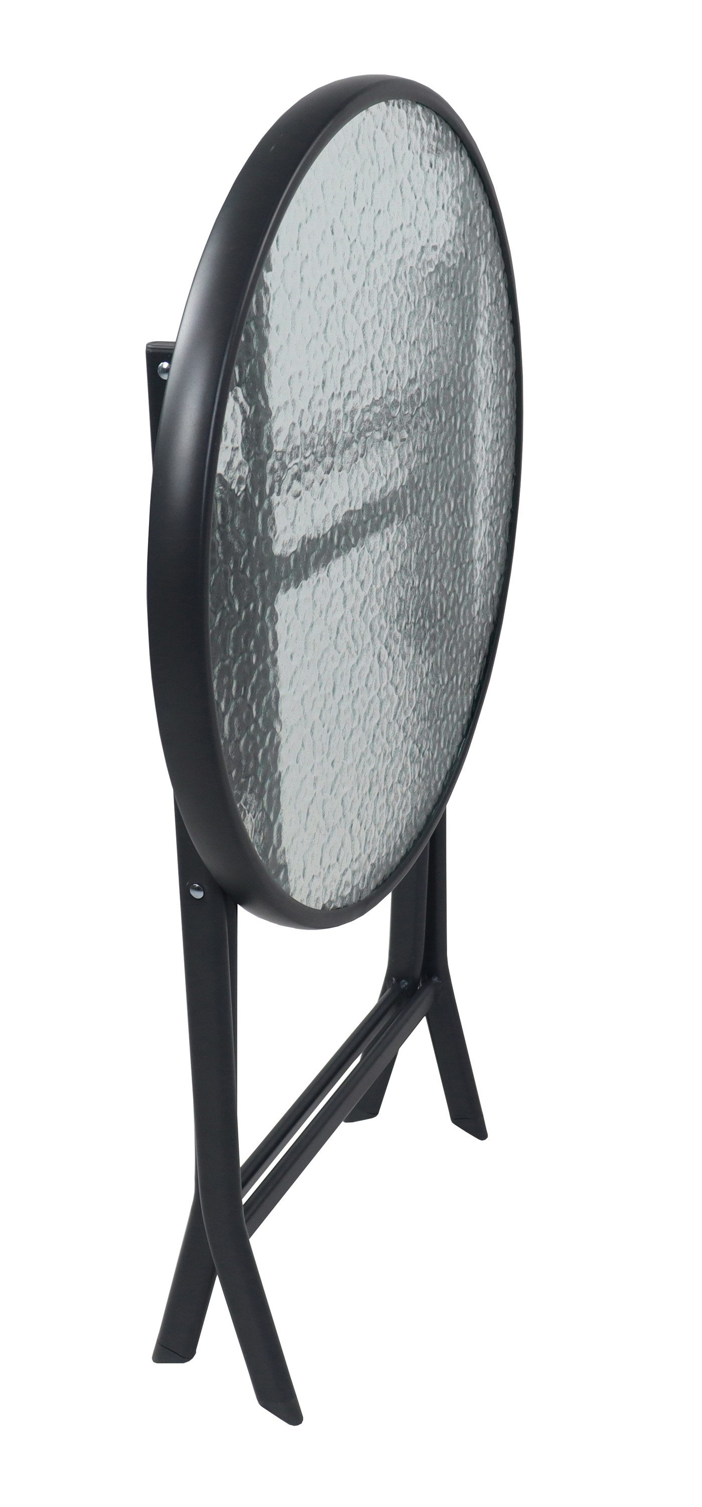 VCM Gartentisch Sonlas 4 Plätze B. 55 x T. 55 x H. 70 cm, wetterbeständiger Outdoor Tisch, platzsparend klappbar Garten, Terasse – Bild 2 von 3