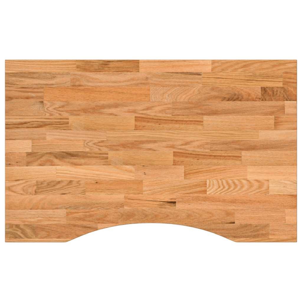 Tischplatte Schreibtischplatte Hellbraun 80x60x2,5 cm Massivholz Eiche