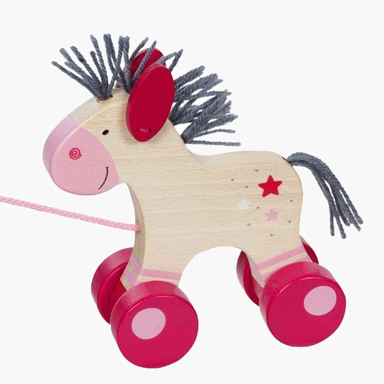 goki Nachziehtier Ziehtier Pferd Lillie, (packung, 1-tlg), Hergestellt aus Massivholz
