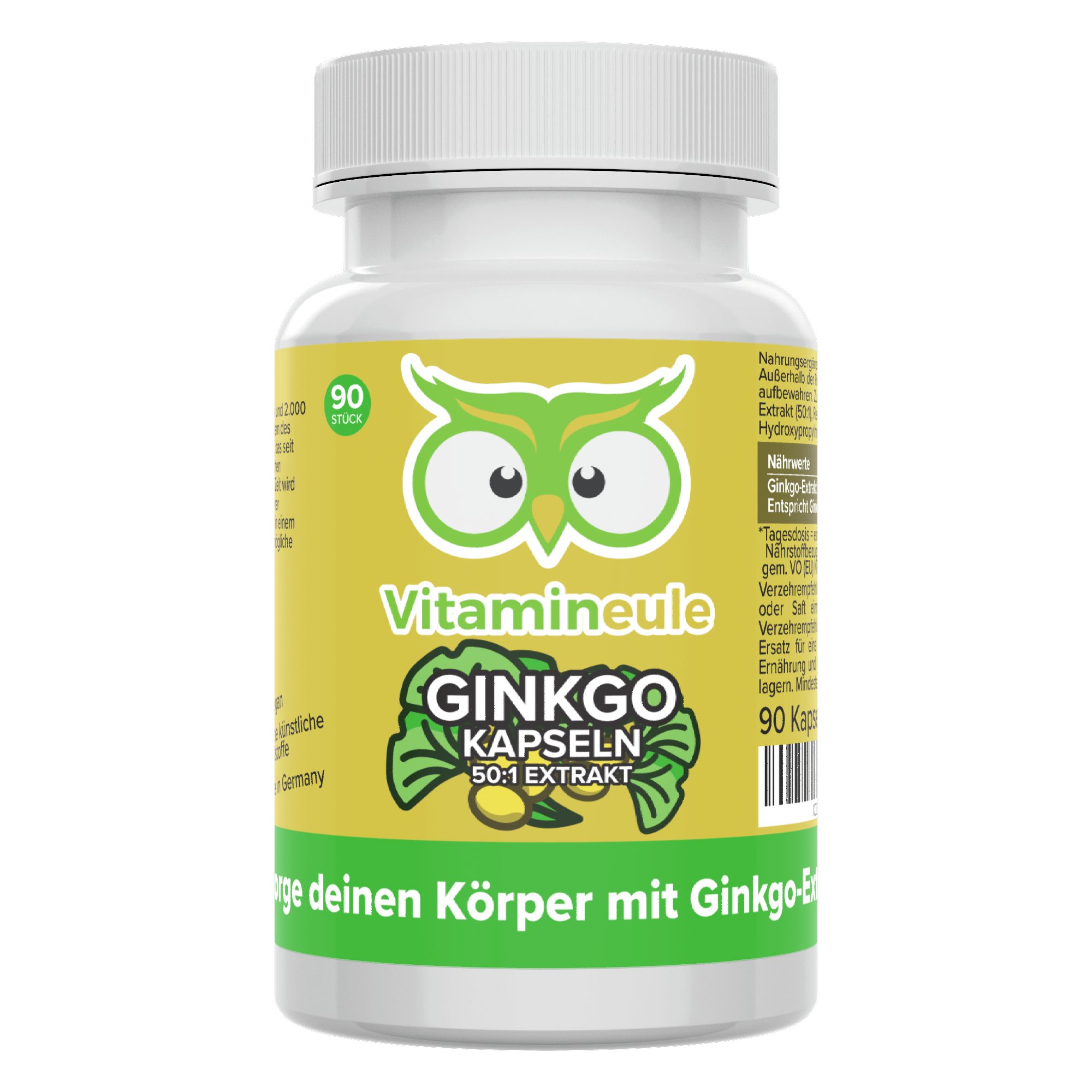 Ginkgo Kapseln - 120 mg 50:1 Ginkgo Extrakt - Kapsel
