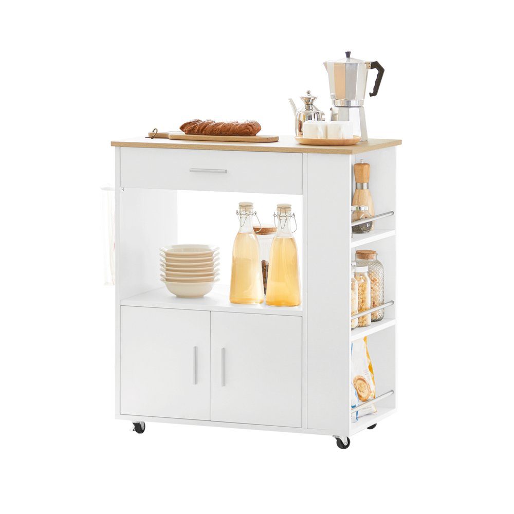SoBuy Servierwagen FKW113, Küchenwagen Kücheninsel Küchenschrank günstig online kaufen