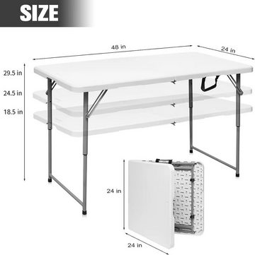 BOTC Klapptisch Camping-Tisch Multifunktionstisch (Markttisch Tapeziertisch), Klappbarer Tisch - 120*60CM - Klappbarer Tisch