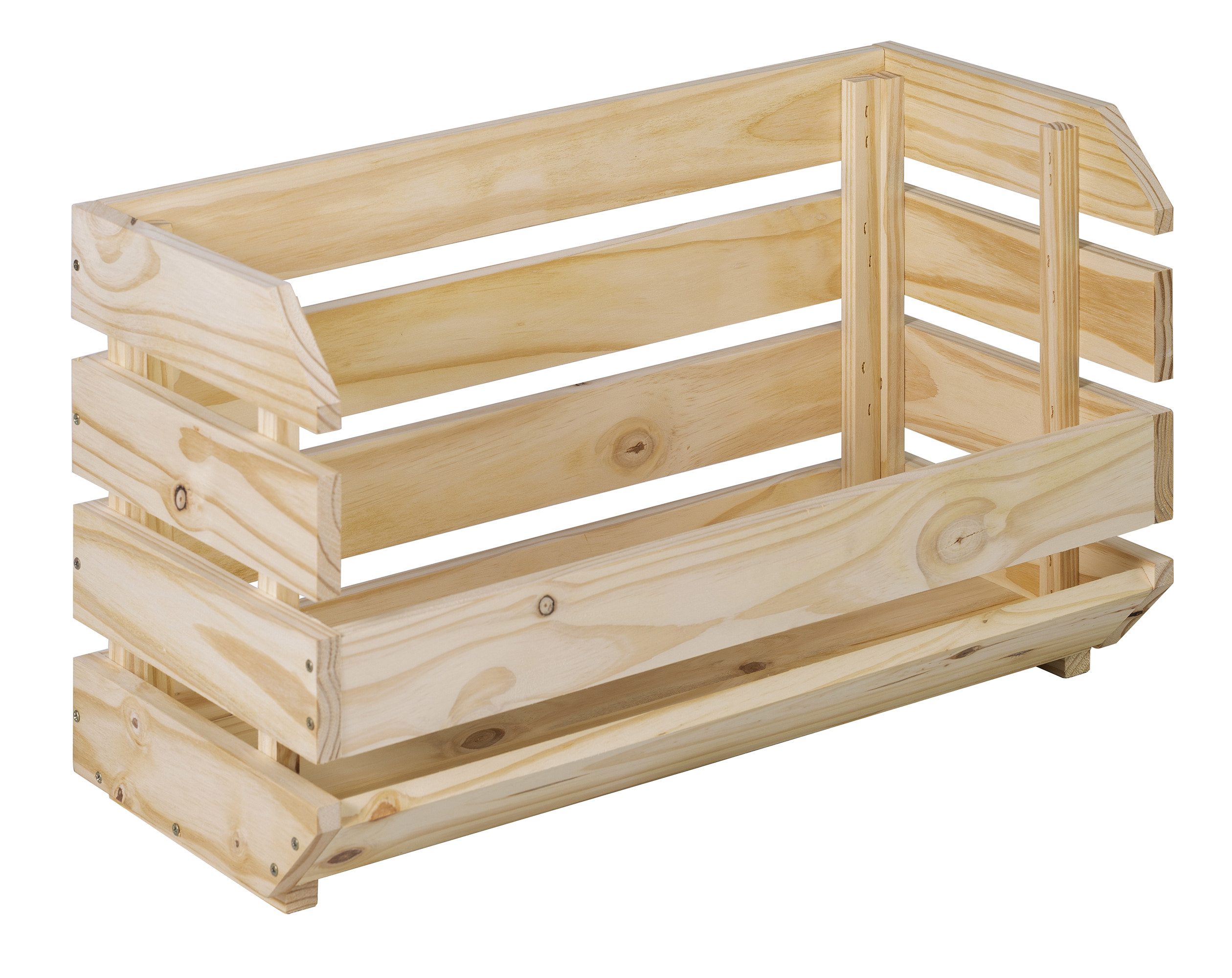 Astigarraga Kit Line Holzkiste Stapelbare Kiste "Evolution", Vollholzkiste, Spielzeugkiste, Obstkiste