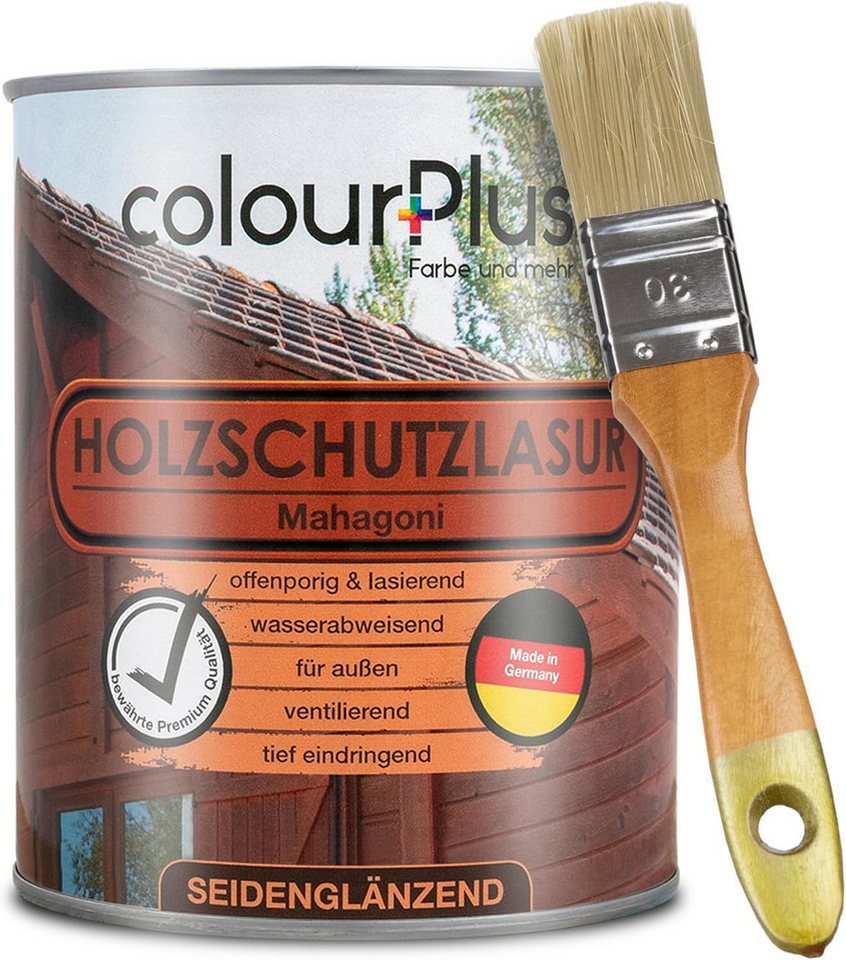 ColourPlus Holzschutzlasur Holzschutzlasur, Holzschutzlasur außen, offenporig, UV- & Witterungsschutz, lasierend