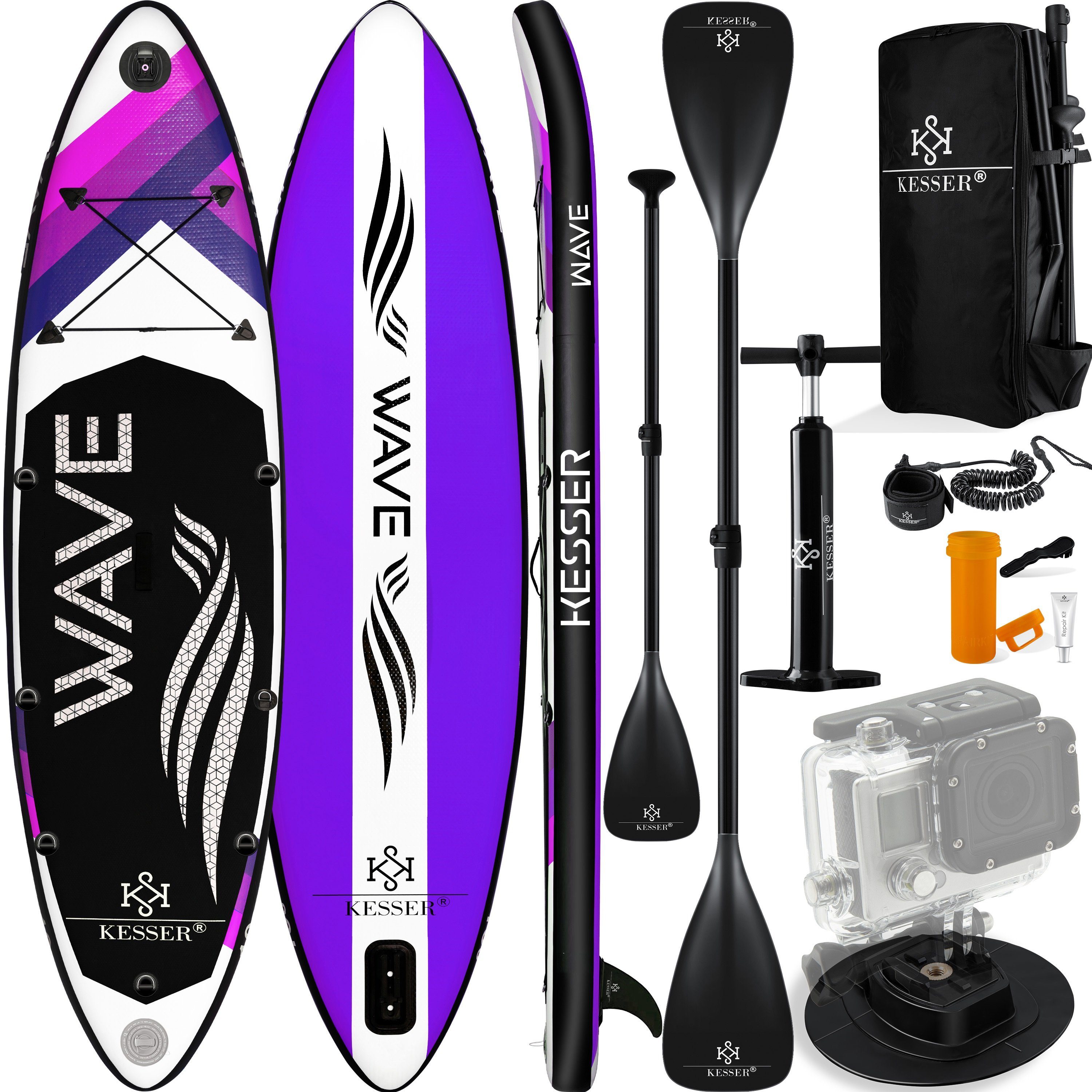 Kesser Sup Board Vario Aufblasbares Sup Board Set Stand Up Paddle Board Premium Surfboard Wassersport 6 Zoll Dick Komplettes Zubehor 130kg Online Kaufen Otto