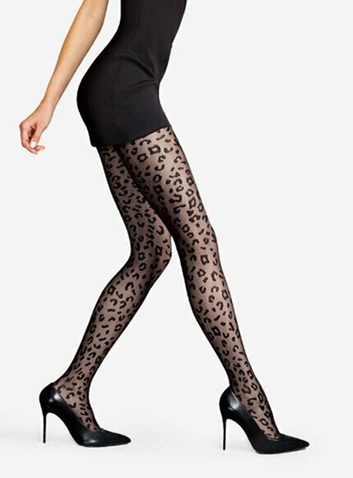 Lycille Feinstrumpfhose mit modernen LEOPARDEN-Muster 20 DEN (1 Stück bestehend aus einer Strumpfhose) flache Nähte, weich, atmungsaktiv, sexy