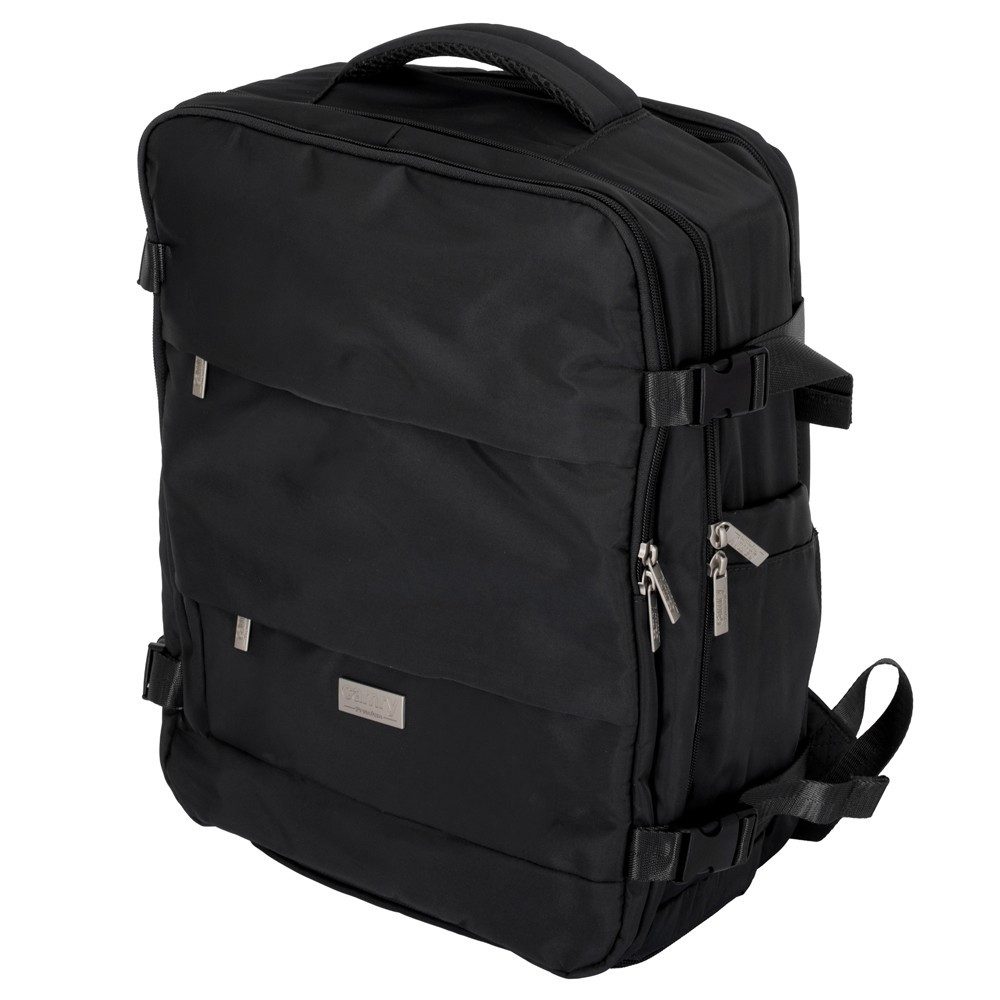 Camry Reiserucksack CR 6880b Handgepäck 24 L, Rucksack mit Laptopfach bis 17 Zoll, Schuhfach, Nassfach, RFID-Fach, Business, Sport, Reise, schwarz