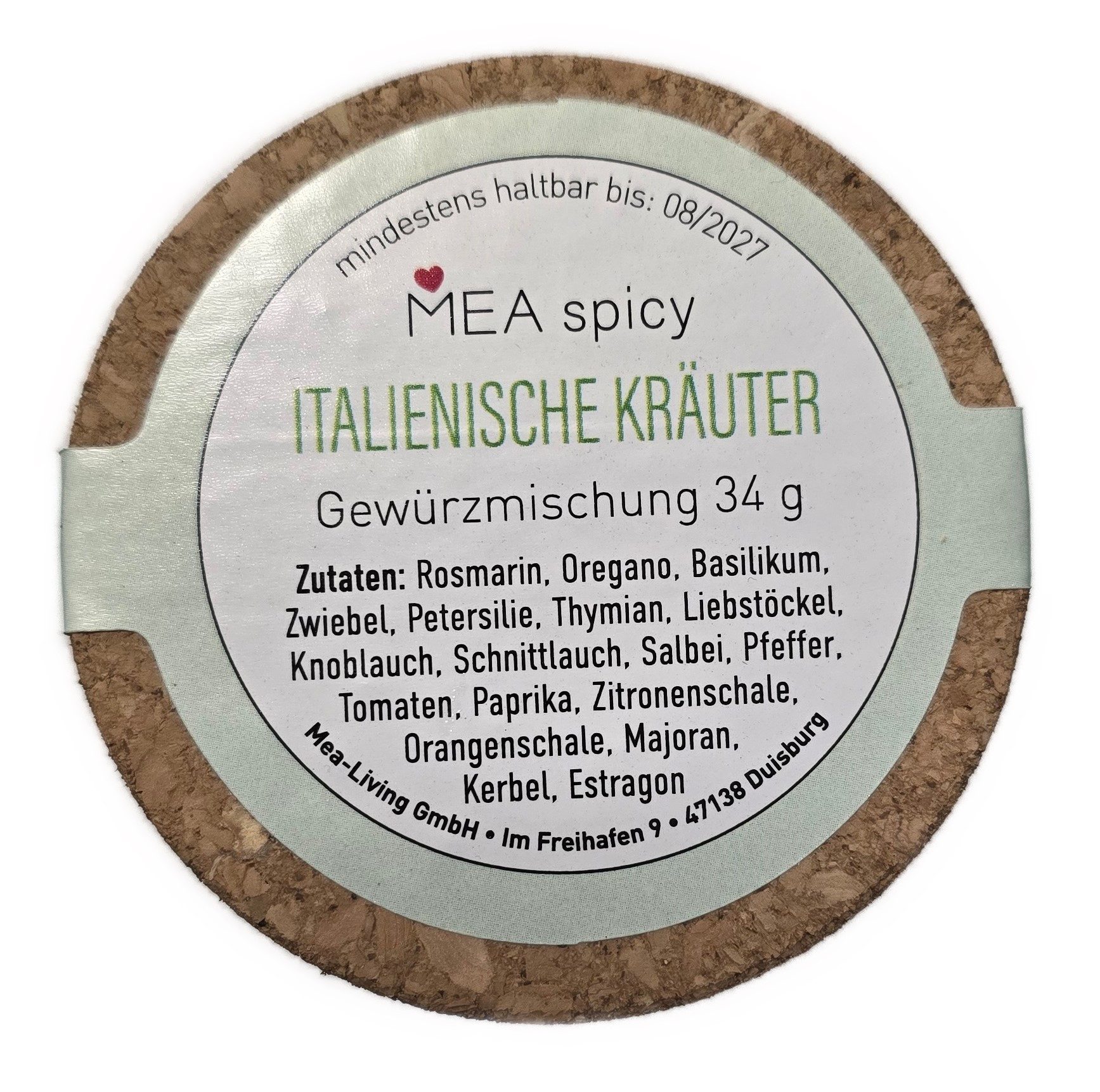 MEA LIVING Gewürzbehälter MEA living Gewürz im Steingut-Espressobecher, maritim, blau, Becherdetail: mit Anker