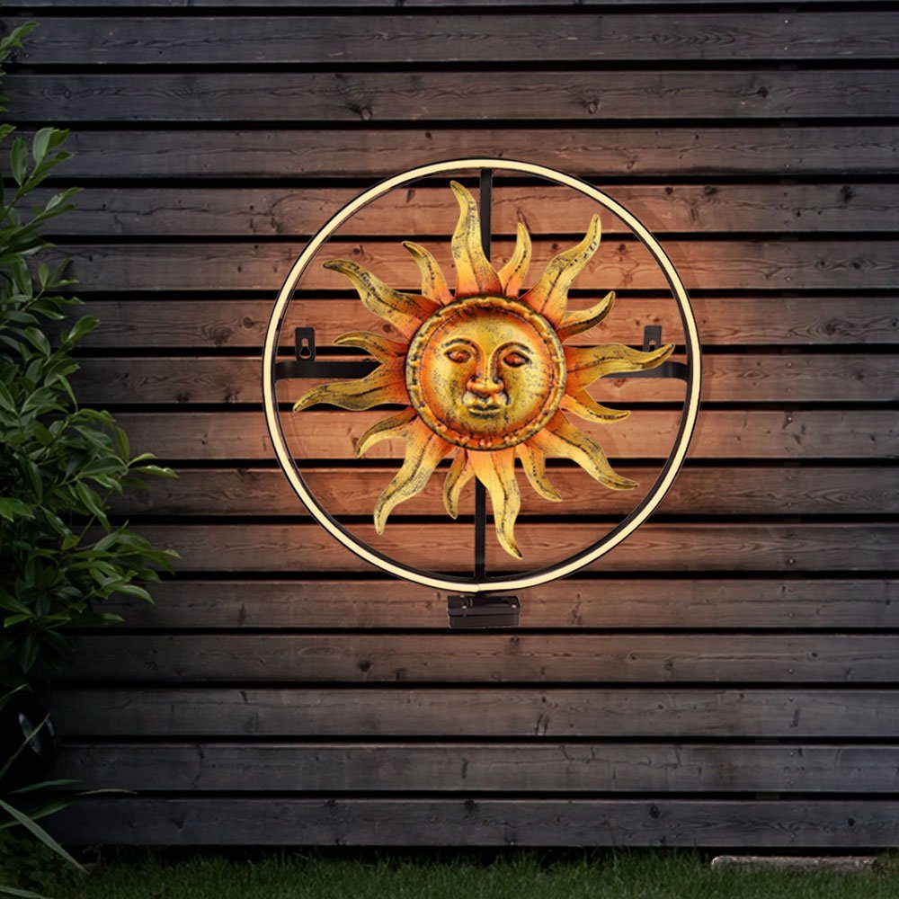 LED Dekolicht, Solarleuchte Wanddeko Solarlampe Sonne Garten