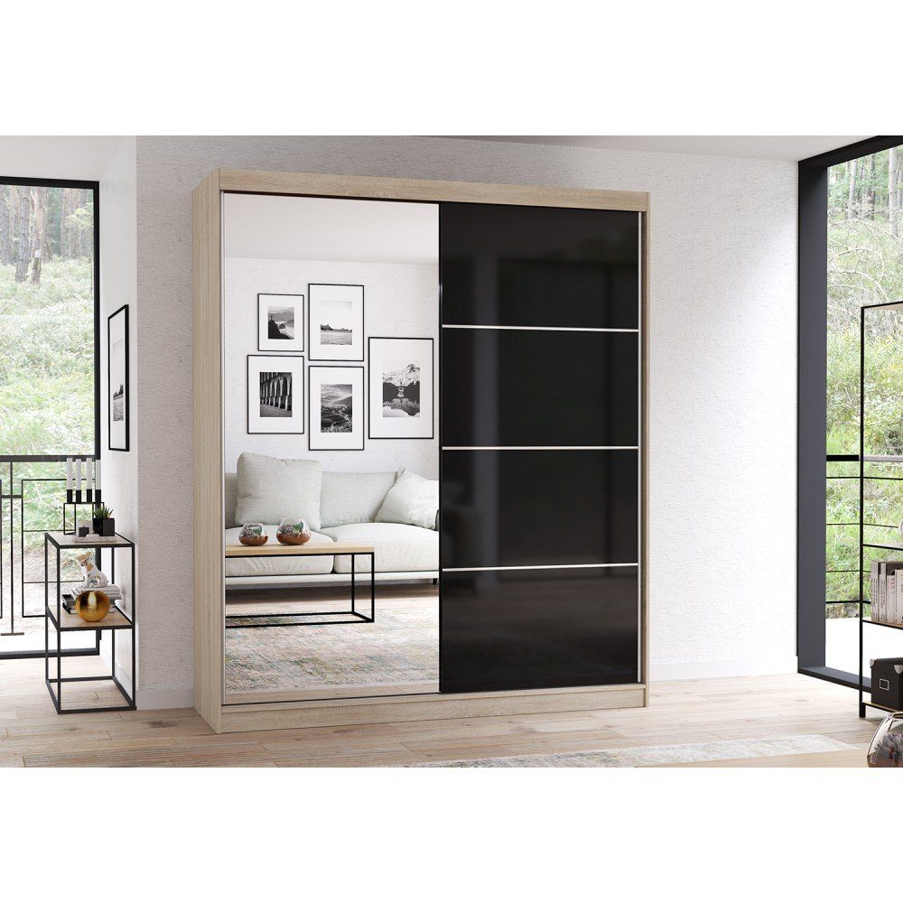 MOEBLO Kleiderschrank BEN 31 (Schwebetürenschrank 2-türig günstig online kaufen