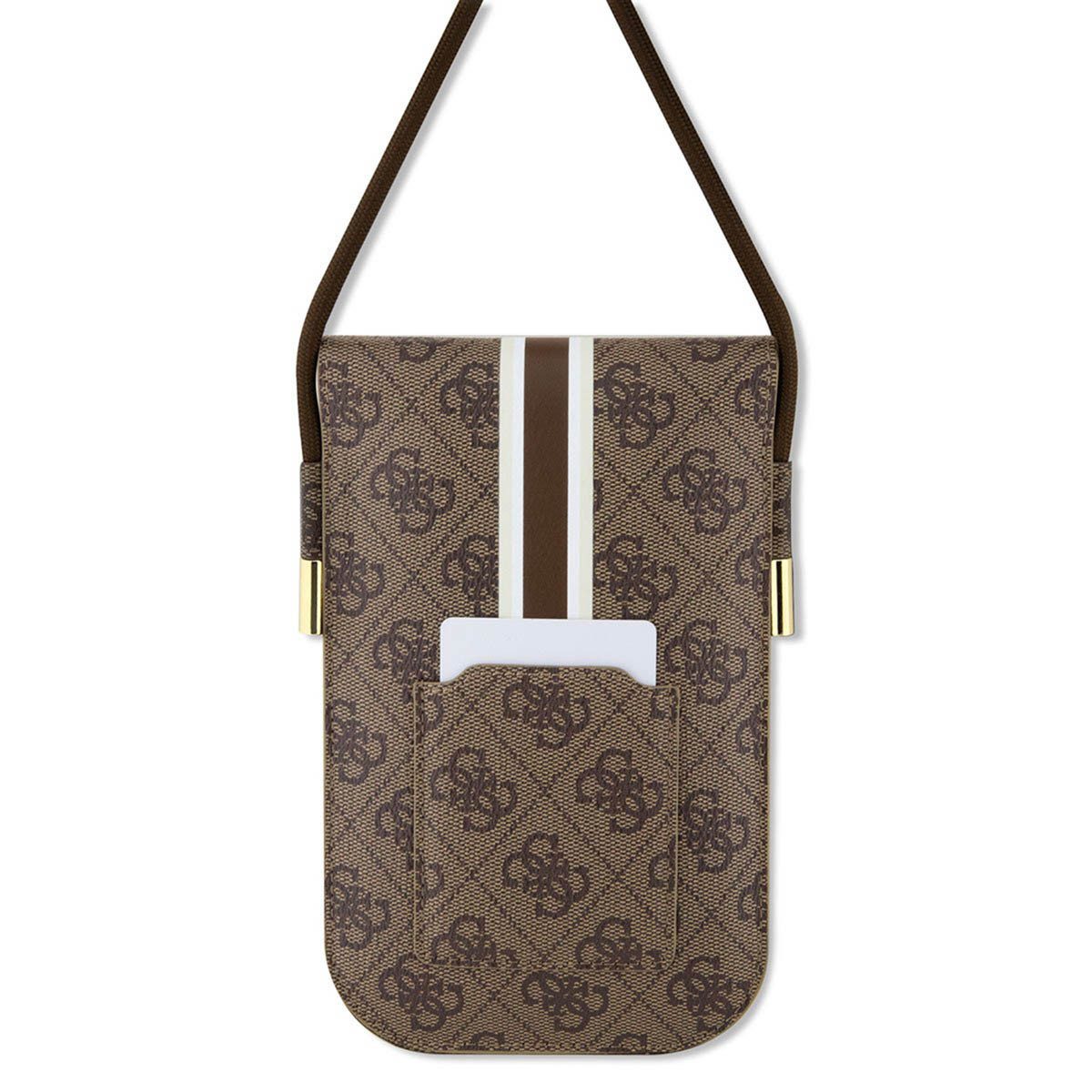 Guess Handytasche Guess 4G Leather Stripes Handytasche - Braun