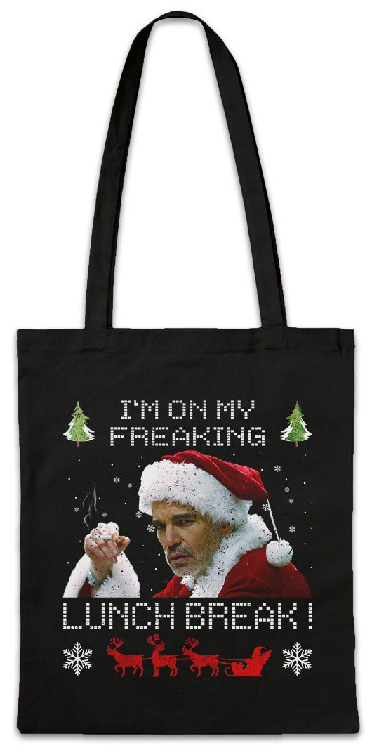 Urban Backwoods Beuteltasche Lunch Break Stofftasche X-Mas Bad Weihnachtsmann Merry Christmas Santa (1-tlg), Movie Claus Nikolaus Felices
