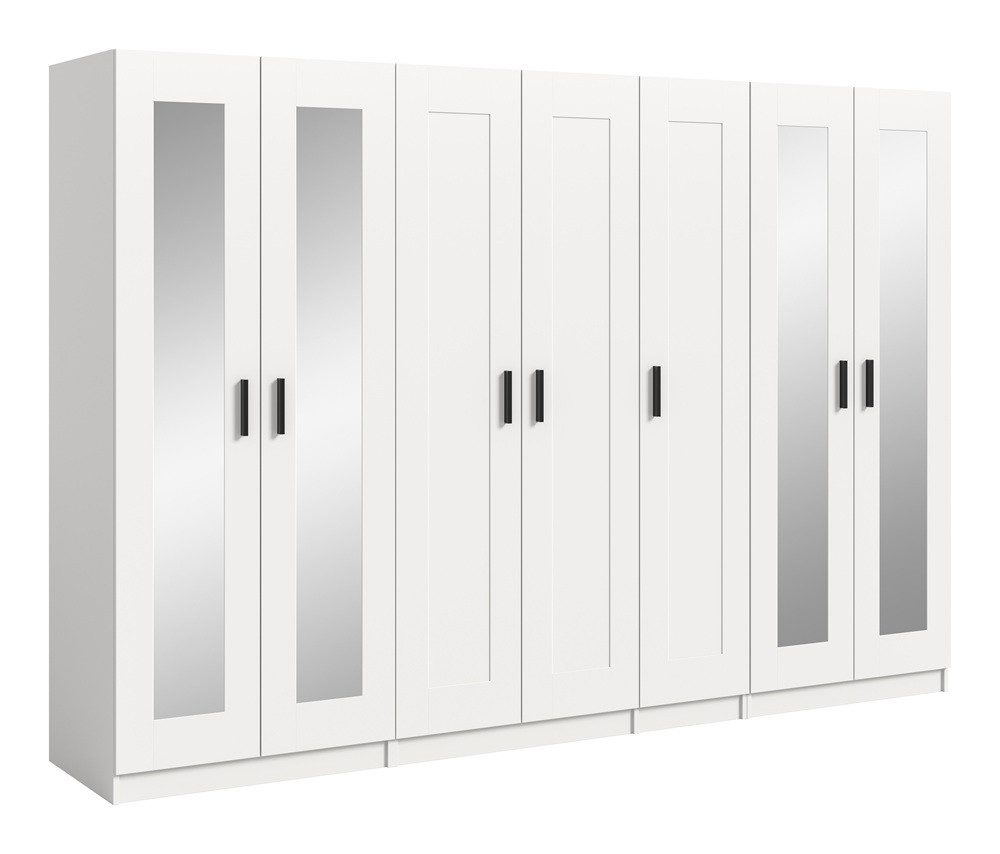 xonox.home Kleiderschrank Garderobenschrank Kleiderschrank Visby 2, 3-teilig, weiß (3-St) Kleiderschrank