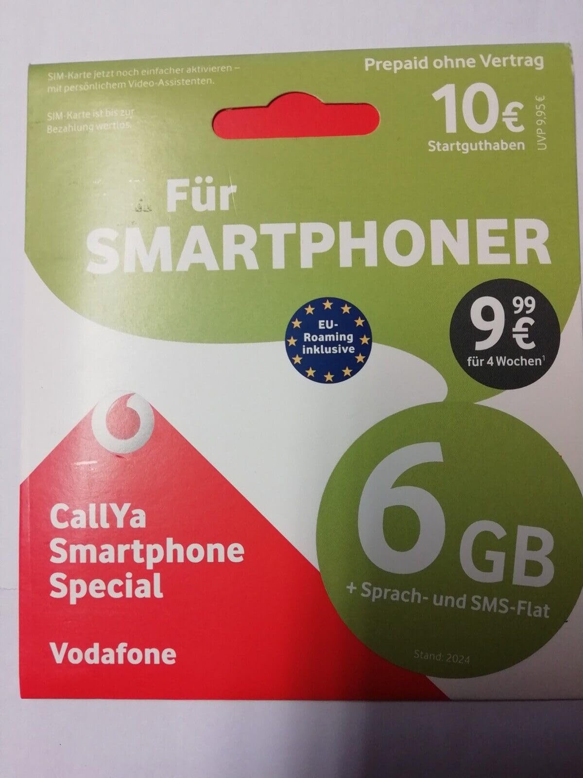 CallYa Special 6GB + Sprach und SMS-Flat Prepaidkarte