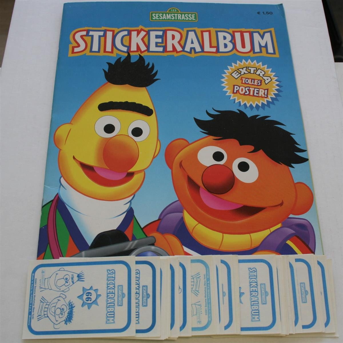 Panini Sammelkarte Sesamstrasse - EXTRA POSTER - Sammelsticker - Komplettsatz + Album