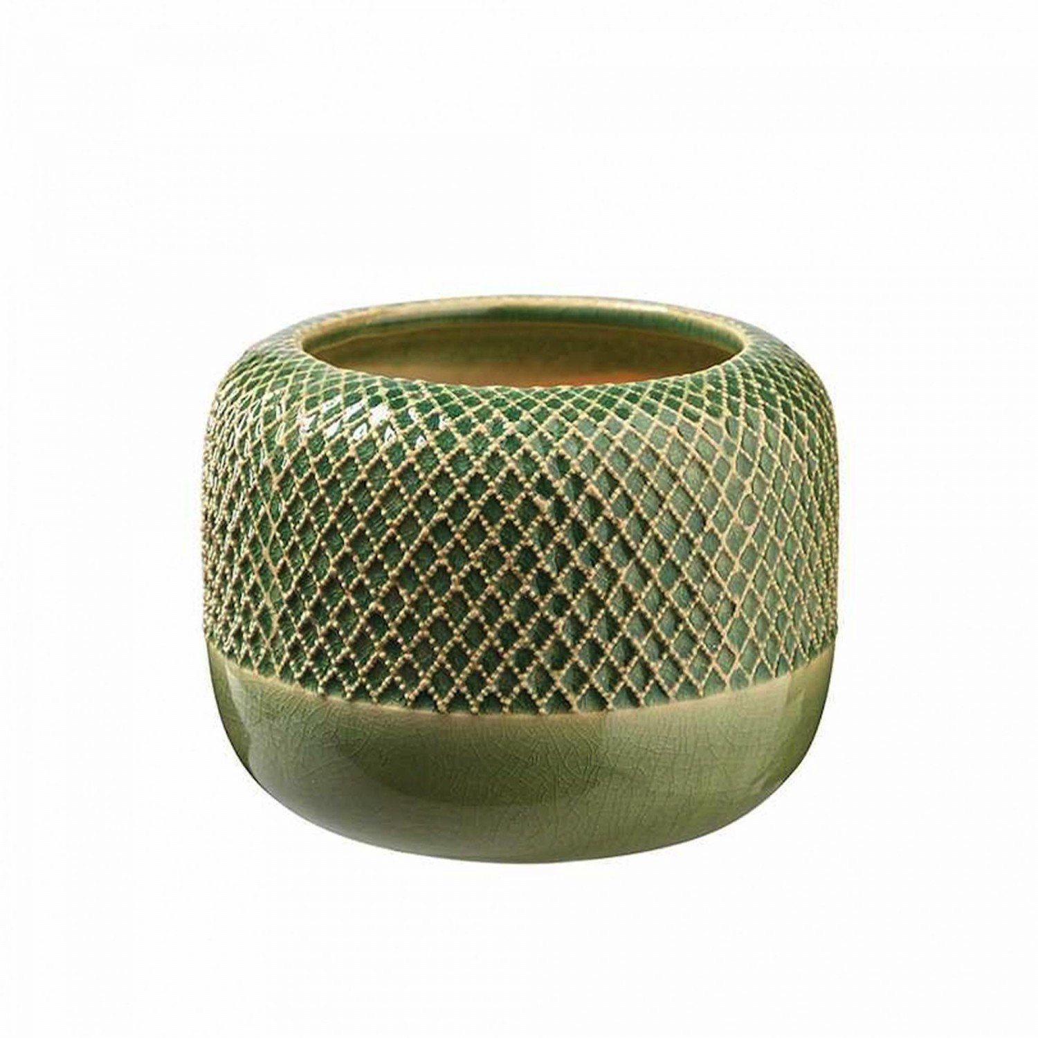 mitienda Blumentopf Übertopf aus Keramik Panal grün. € 35,90