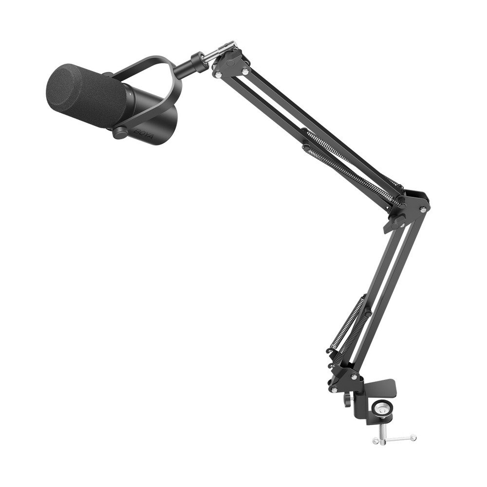 BOYA Streaming-Mikrofon Schwenkarm-Mikrofon Studiomikrofon (Spar-Set, 1-tlg), USB & XLR, Mikrofonarm inklusive, 130 dB Schalldruck